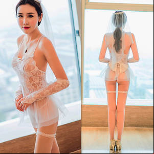 Hot Erotic Porn - New Porn Women Bride Lingerie Sexy Hot Erotic Lace Wedding Lingerie White  See Through Costumes Role