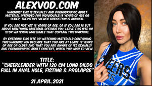 cheerleader anal caption - Cheerleader with 120cm long dildo full in anal hole, fisting & prolapse -  ThisVid.com